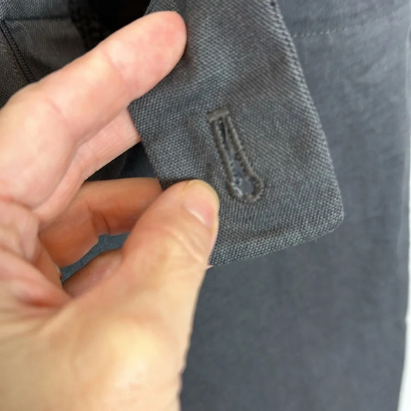 Banana Republic petite grey low rise flare stretch cotton pant. - Picture 7 of 9